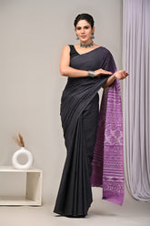 Traditional Authentic Hand Block Printed Pure Organic Cotton Sarees With matching Blouse